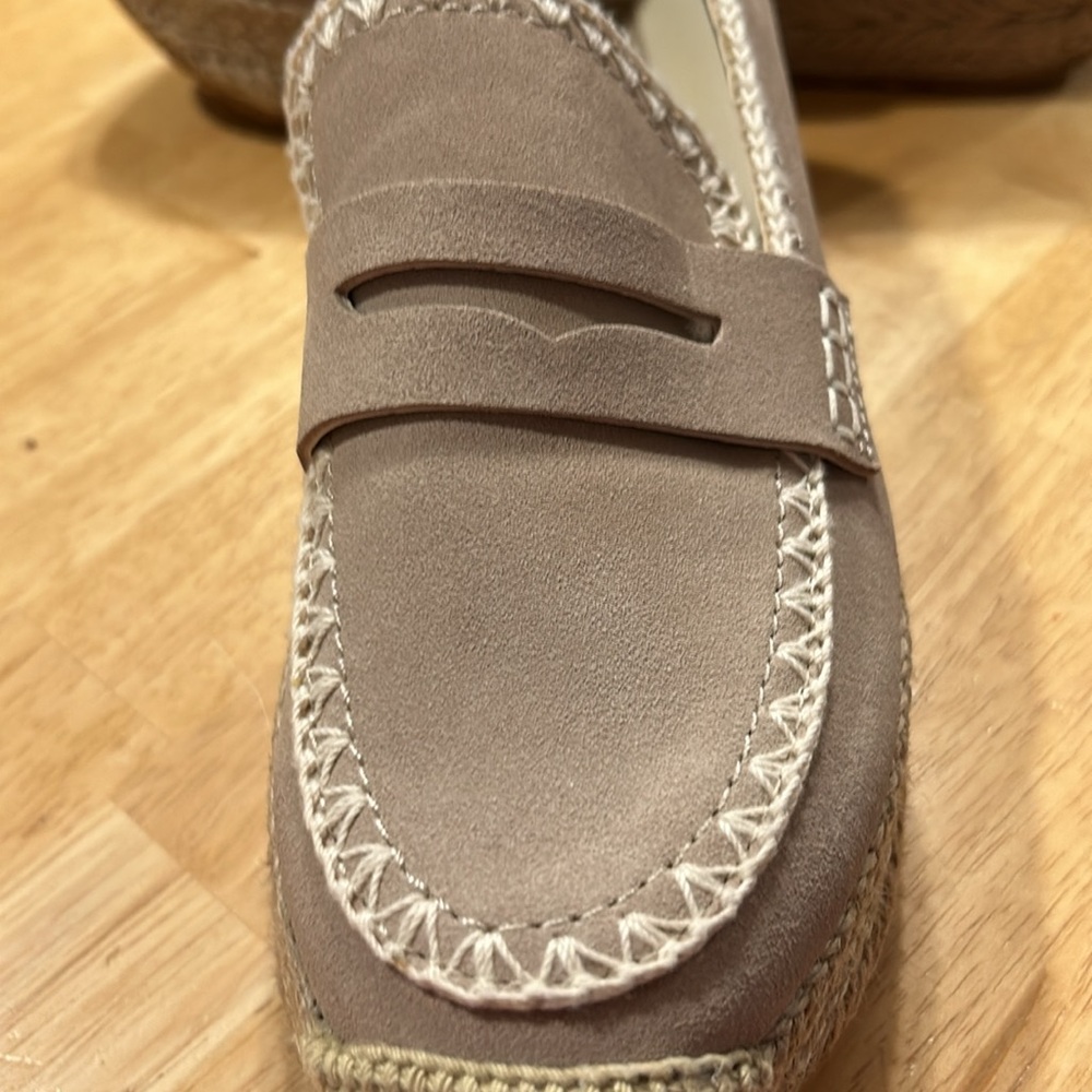Dolce Vita Blush Tan Espadrille Platform Loafers - Picture 3 of 4